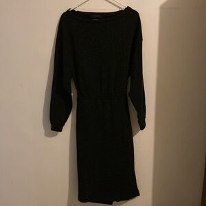 All Saints Sweatshirt Dress Small NWOT black
